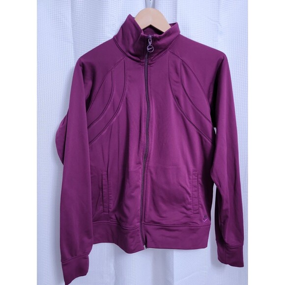 Nike Purple Full Zip Track Running Jacket Women's LARGE 12/14 - Picture 1 of 4